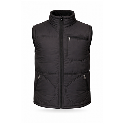 İçi Polarlı Mikro Yelek Siyah