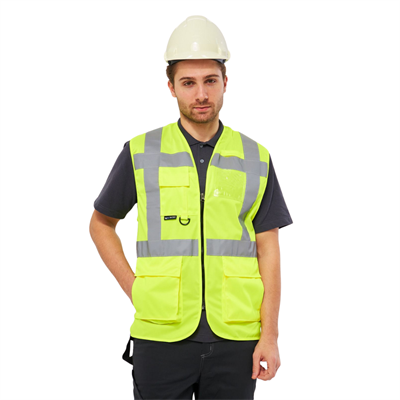 Premium Yönetici Tip Sarı Renk İkaz Yeleği