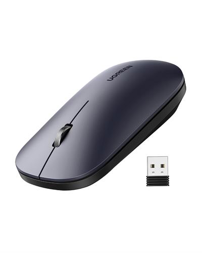 UGREEN 2.4Ghz USB Bağlantısı, 4000 Dpi, Sessiz Tuşlu Kablosuz Optik Mouse, Siyah, 90372