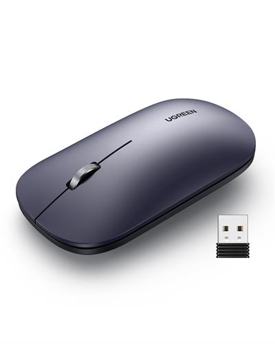 UGREEN 2.4Ghz USB Bağlantısı, 4000 Dpi, Sessiz Tuşlu Kablosuz Optik Mouse, Siyah, 90372