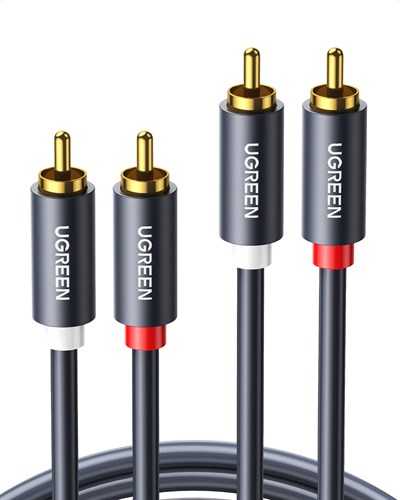 UGREEN 2RCA to 2RCA Ses Kablosu, 2 Metre, Antrasit, 10518
