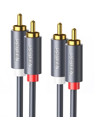 UGREEN 2RCA to 2RCA Ses Kablosu, 5 Metre, Antrasit, 10520