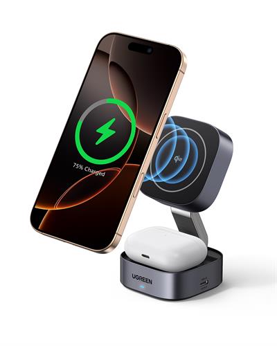 UGREEN 2si 1 Arada MagSafe Kablosuz Hızlı Şarj Standı, 35316