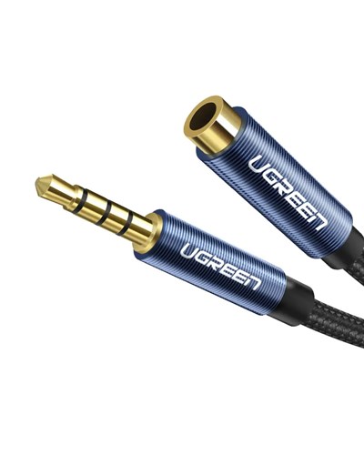 UGREEN 3.5 mm Jack Ses Aux Örgülü Uzatma Kablosu 1 Metre, 40673