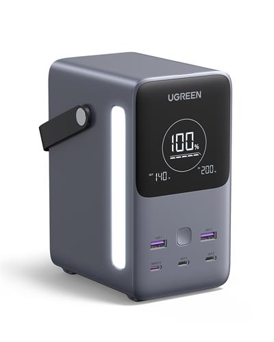 UGREEN 48.000 mAh 300W 5 Portlu Şarj İstasyonu 3xUSB-C, 2xUSB-A, Uzay Grisi, 25286