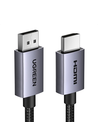 UGREEN 4K 1080P@120Hz Displayport 1.2 to HDMI 1.4 Örgülü Kablo, 2m, 35842