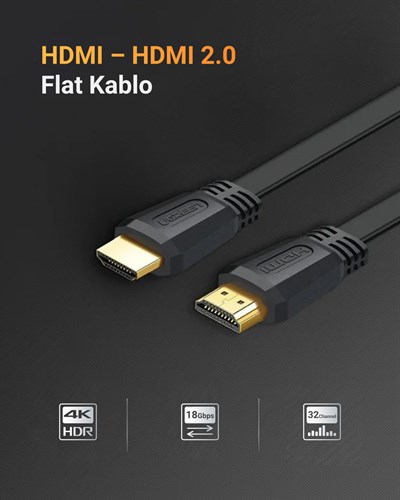 UGREEN 4K Yüksek Hızlı 2.0 HDMI Kablo, 2M, 70159