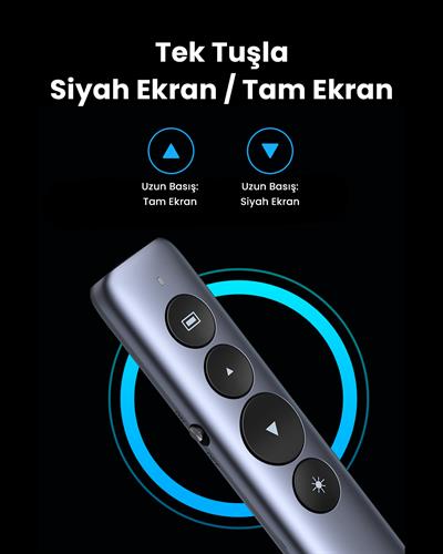 UGREEN 50654 Lazer Presenter Kablosuz Sunum Kumandası, 50654