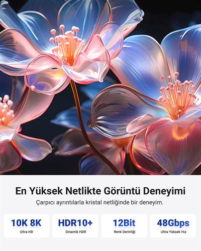 UGREEN 8K HDMI Görüntü Aktarma Kablosu, 2 Metre, 40180