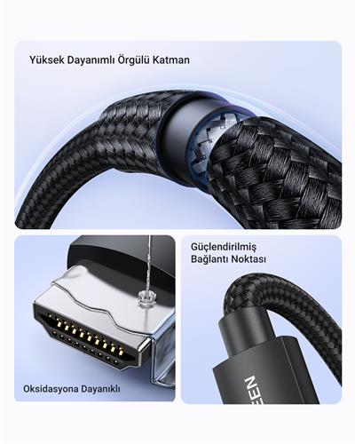 UGREEN 8K HDMI Görüntü Aktarma Kablosu, 3 Metre, 40181