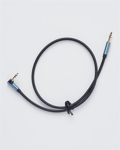 UGREEN 90 Derece L Tipi 3.5 mm Aux Ses Kablosu Mavi 50 cm, 60178