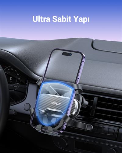 UGREEN Araç İçi Kancalı Telefon Tutucu, Siyah, 80871
