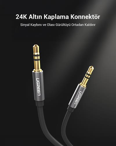 UGREEN AV119 3.5mm Aux Ses Kablosu 1 Metre, 10733