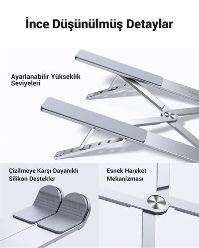 UGREEN Ayarlanabilir Katlanabilir Masaüstü Notebook Standı, 40289