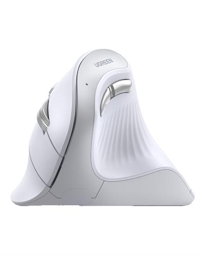 UGREEN Dikey Ergonomik Fare Kablosuz (BT 5.0+2.4G) 6 Düğmeli, 1000/1600/2000/4000 DPI Mouse, Beyaz, 45759