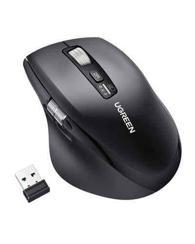 UGREEN Ergonomik 5000 DPI Sessiz Kablosuz Wireless Mouse, Siyah , 45792