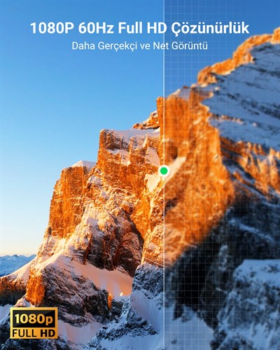 UGREEN HDMI to DVI 1080P Çift Yönlü Görüntü Aktarma Kablosu, 2 Metre, 10135