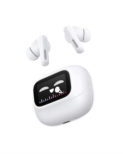 UGREEN HiTune T6 Magic Aktif Gürrültü Engelleyici Ekranlı Kablosuz Kulak İçi Kulaklık, 30 Saat Çalma Süresi, 4 Mikrofon, ANC, Beyaz, 55137