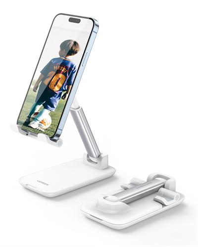 UGREEN Katlanabilir Çok Açılı Yükseklik Ayarlı Telefon Standı, Beyaz, 20434