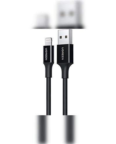 UGREEN Lightning to USB-A MFi Sertifikalı İphone Hızlı Şarj Kablosu, 1 Metre, Siyah, 80822