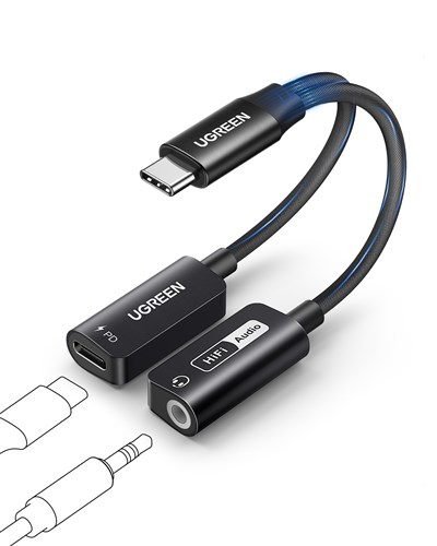 UGREEN Mangetic USB-C to Aux 3.5mm Hi-Res Audio DAC Chip Audio Adaptör, 25837