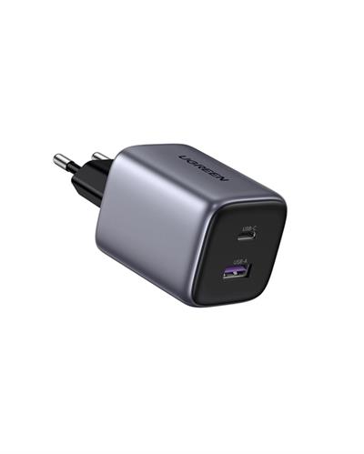 UGREEN Nexode 35W GaN 2 Portlu Hızlı Şarj Cihazı USB Type-C QC PD 1xUSB-C, 1xUSB-A, Uzay Grisi, 15539