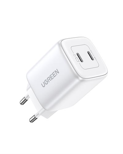 UGREEN Nexode 45W GaN Hızlı Şarj Cihazı Type-C QC PD 2xUSB-C, Beyaz, 15327
