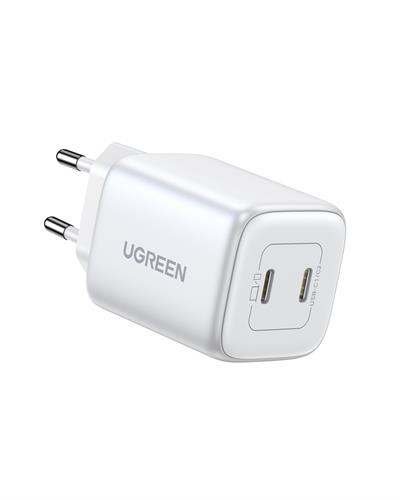 UGREEN Nexode 45W GaN Hızlı Şarj Cihazı Type-C QC PD 2xUSB-C, Beyaz, 15327