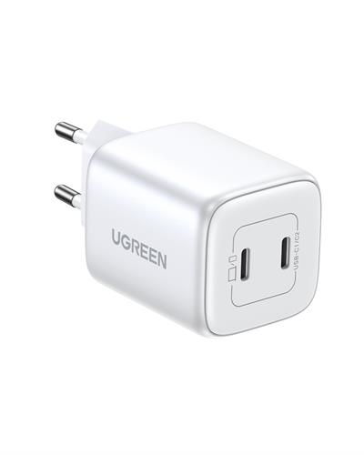 UGREEN Nexode 45W GaN Hızlı Şarj Cihazı Type-C QC PD 2xUSB-C, Beyaz, 15327