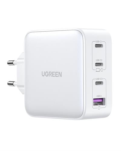 UGREEN Nexode GaN X 100W Hızlı Şarj Cihazı 4 Portlu PD QC 3xUSB-C, 1xUSB-A, Beyaz, 15337