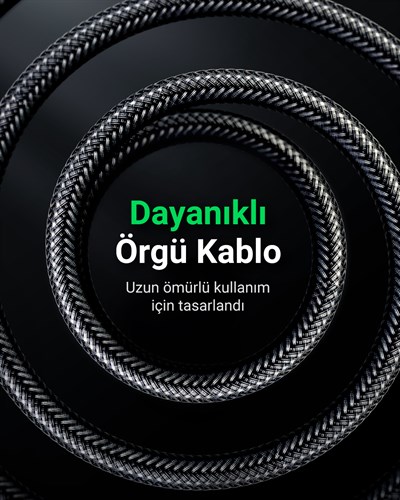UGREEN Stereo 3.5mm TRS to 6.35mm Audio Kablo, 3m, 10629