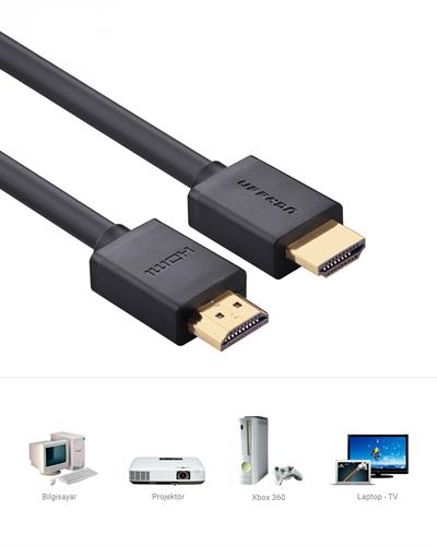 UGREEN UHD 4K Yüksek Hızlı Ethernet ve HDMI Kablosu, 10 Metre, 10110
