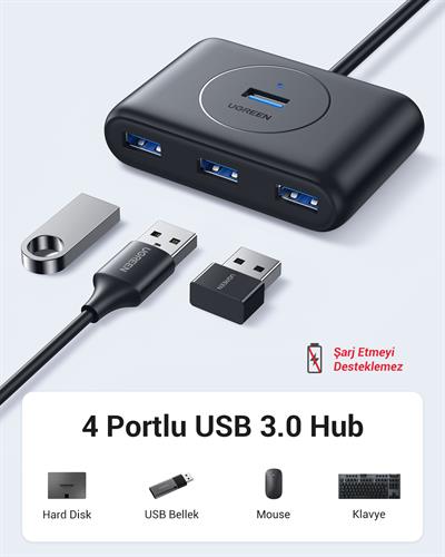 UGREEN USB 3.0 4 Portlu Hub Çoklayıcı 1 Metre, 20291