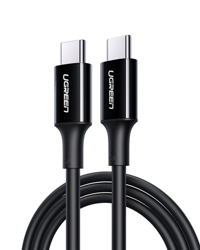 UGREEN USB-C 100W 5A QC PD Hızlı Şarj Kablosu, 2 Metre, Siyah, 80372