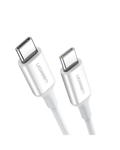 UGREEN USB-C 60W 3A QC PD Hızlı Şarj Kablosu, 2 Metre, Beyaz, 60520