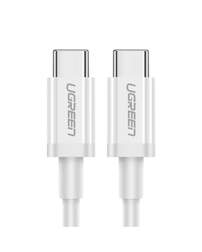 UGREEN USB-C 60W 3A QC PD Hızlı Şarj Kablosu, 1 Metre, Beyaz, 60518