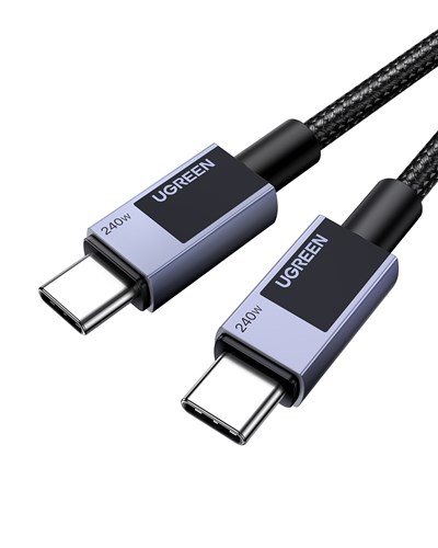 UGREEN USB-C to USB-C 240W PD Hızlı Şarj Kablosu, Uzay Grisi, 1m, 45067