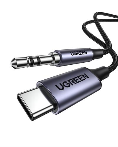 UGREEN USB-C Type-C Jak Aux Ses Kablosu 3.5mm, Gümüş, 30633, Apple cihazlarla uyumlu değildir