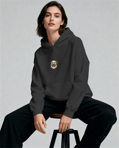 Kangal Köpek Baskılı Unisex Oversize Hoodie – Güçlü Minimal Tasarım