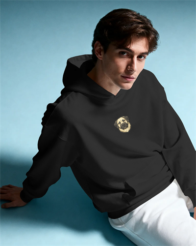 Kangal Köpek Baskılı Unisex Oversize Hoodie – Güçlü Minimal Tasarım