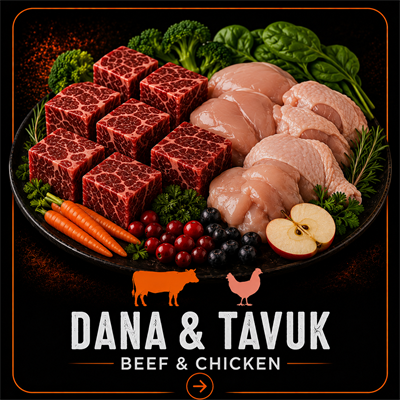 Raw Food Dana & Tavuk Barf Doğal Çiğ Köpek Maması - 5 Kg