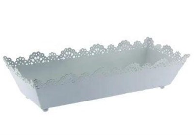 METAL SEPET TEPSİ  SAKSI DİKDÖRTGEN 13X31X7CM