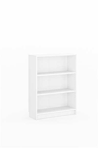 Bili Kitaplık 3 Raflı Geniş Çok Amaçlı Ofis Salon Kitap Dosya Rafı Beyaz