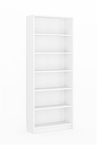 Bili Kitaplık 5 Raflı Geniş Çok Amaçlı Ofis Salon Kitap Dosya Rafı Beyaz