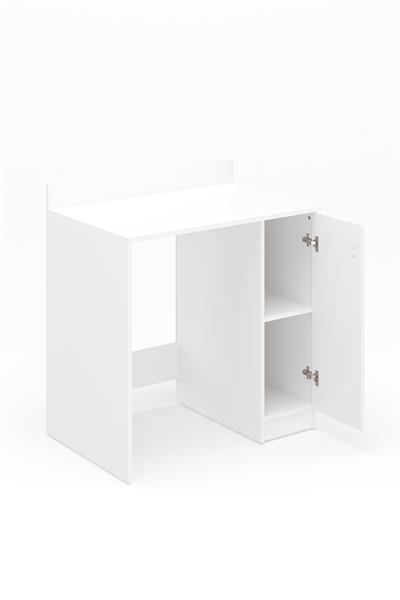 Tirza Çamaşır Makinası Dolabı 2 Raflı 1 Kapaklı Banyo Dolabı Beyaz