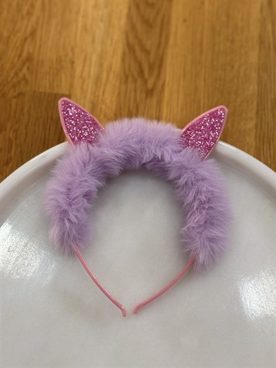 Peluşlu Kedi Kulak Lila