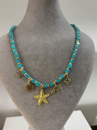 CHARM DETAYLI BONCUK KOLYE