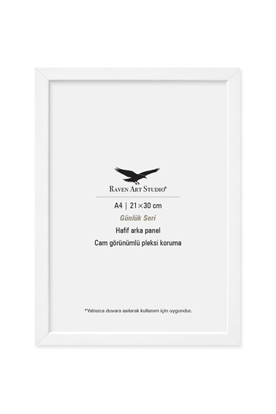 A4 Çerçeve Ekonomik Ermitaj Beyaz