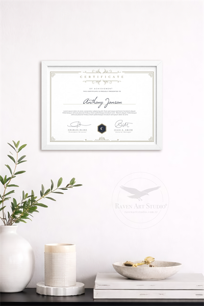 A4 Çerçeve Ekonomik Ermitaj Beyaz