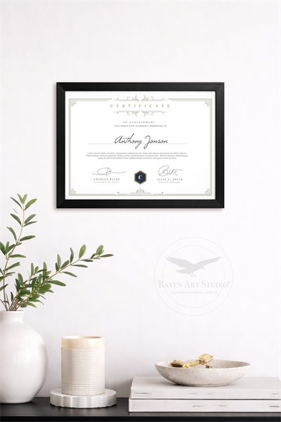 A4 Çerçeve Ekonomik Ermitaj Siyah